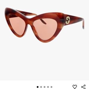 Gucci Show Stoppee Cat-Eye Sunglasses - Havana Brown